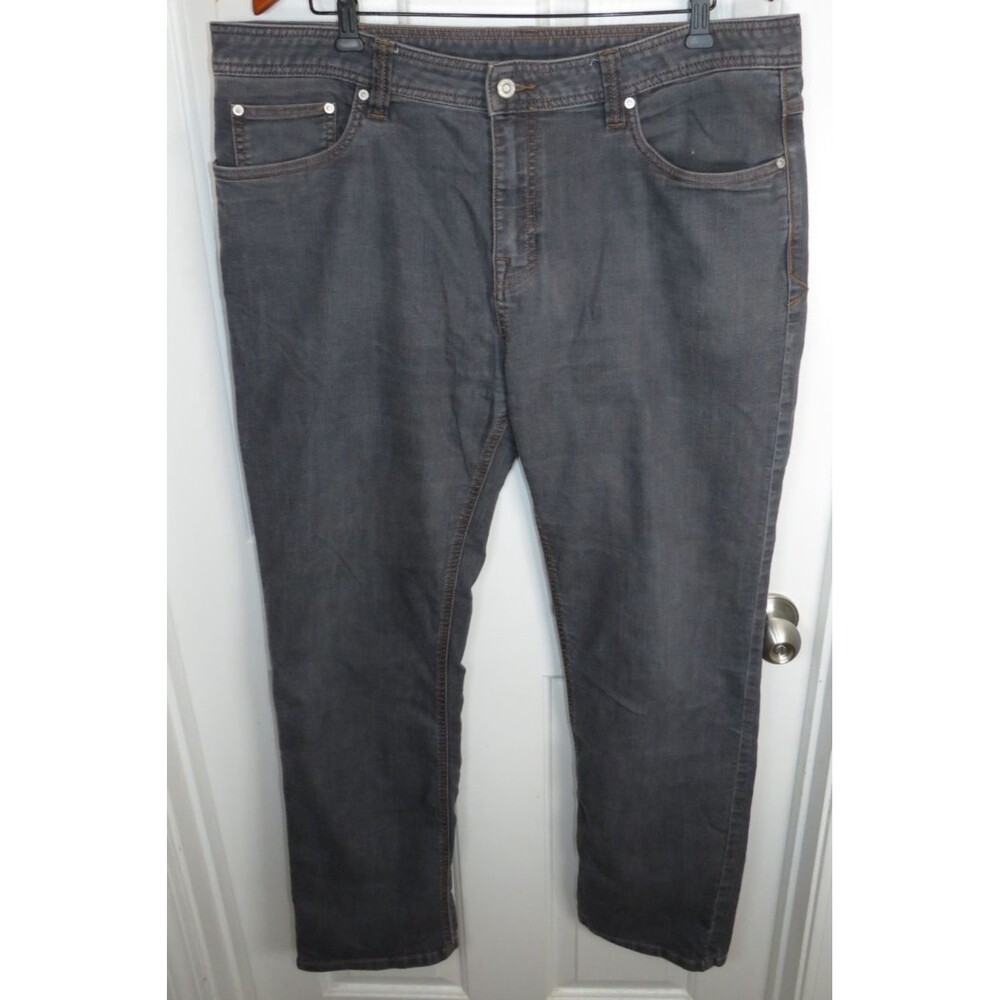 prAna Jeans Mens 38x32 Slim Fit 5-Pocket Denim Stretch Gray Organic Cotton